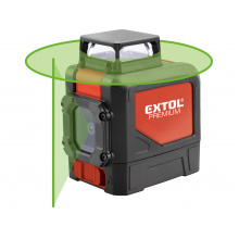 Křížový laser 360° zelený paprsek, samonivelační EXTOL PREMIUM 8823307, dosah 30m/50m