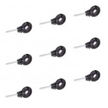 Kruhový izolátor s vrutem pro elektrický ohradník, vodiče do 12 mm - 100 ks