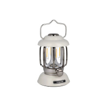 LED Retro dekorativní lucerna Tesla lighting 5W, 370lm, 2x2200mAh, IP44, bílá