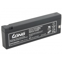 LONG baterie 12V 2,1Ah F13 (WP1223A) - olověný akumulátor pro AED, ECG, EKG, defibrilátory