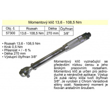 Momentový klíč ohybový  13,6 - 108,5 Nm 3/8