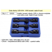 Nástrčné hlavice XZN sada 6 kusů kované M14-M18  Condor
