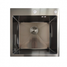 Nerezový dřez MIXXUS MH5050 GRAPHITE se sifonem, grafitový | MH5050 GRAPHITE