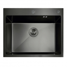 Nerezový dřez MIXXUS MH5843 DECOR GRAPHITE se sifonem, grafitový | MH5843 DECOR GRAPHITE