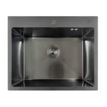 Nerezový dřez MIXXUS MH6050 DECOR GRAPHITE se sifonem, grafitový | MH6050 DECOR GRAPHITE