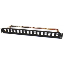 Patch panel 16 portů neosazený  pro 19