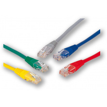 PC-201 C5E UTP/1M - červená - propojovací (patch) kabel