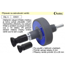 Přípravek na zabrušování ventilů vrtačkou