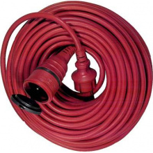 Prodlužovací kabel 1 zásuvka délka 20 m 16 A, IP44, gumový