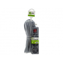 Prodlužovací kabel 3 zásuvky 5m QTEC Q-402F s vypínačem