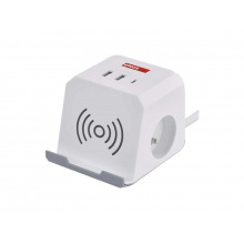 Prodlužovací kabel EMOS P0212CQ s bezdrátovou nabíječkou