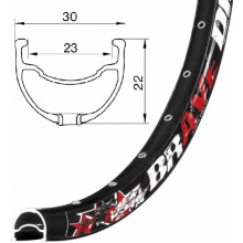 ráfek REMERX BRAVE DISC 559x23 32děr černý nýt