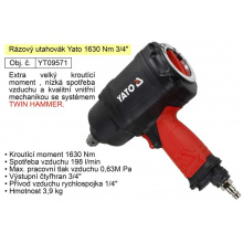 Rázový utahovák Yato 1630 Nm 3/4