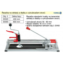 Řezačka na obklady a dlažby 600 mm s vykružovačem otvorů
