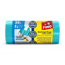 Sáček na odpad FINO Color Aromatic, 49 x 60 cm, 35 l, 10 mikronů, HDPE, s uchy, 20 ks, modrý