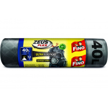 Sáček na odpad Fino Zeus Flex, 55 x 57 cm, 40 l, 32 mikronů, zatahovací, 12 ks, šedý