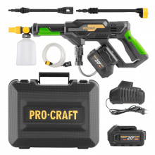 Sada aku tlaková myčka Procraft CW20 + baterie 20/4 a nabíječka 20/1 | SCW20