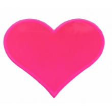 samolepka reflexní růžové srdíčko