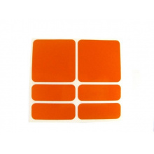 samolepky reflexní ShamanRacing set 6ks oranžové