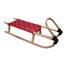 sáně dřevěné 110cm červené
