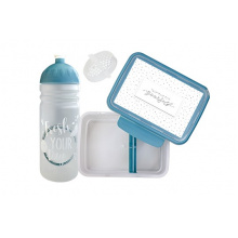 set R&B box a lahev FRESH 2v1 šedomodrá 700ml
