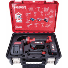 Set WORCRAFT XCUBE003 Aku úhlová bruska 125mm CAG-S20LiBS, 2x4.0Ah, nabíječka