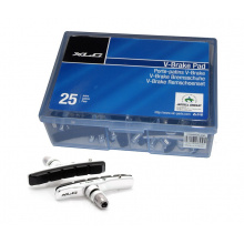 špalíky XLC BS-V02 V-Brake černo/stříbrné, sada 25 párů