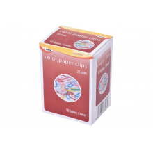 Spony dopisní, 33 mm, 100 ks, mix barev