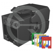 SXKJ-5E-UTP-RAL-SA - Solarix keystone CAT5E samořezný, RAL FIT moduly, SECURE CAP