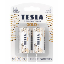 Tesla - GOLD+ Alkalická baterie C (LR14, malý monočlánek, blister) 2 ks