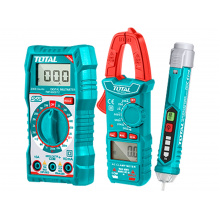 TOTAL Sada digitálního multimetru, multimetru klešťového a zkoušečky AC napětí, Total