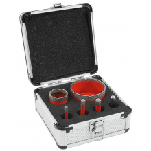 VERKE Diamantové vykružovací korunky na obklady korunkové vrtáky sada 6ks 6-68mm M14 + HEX