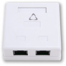 WO-212 basic C5E/S 2P - zásuvka 2x RJ45 CAT5E STP, povrchová