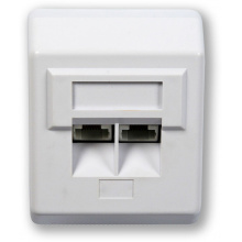 WO-612 basic C5E/S 2P - zásuvka 2x RJ45 CAT5E STP, povrchová