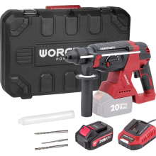 WORCRAFT CRH-S20LiBCM aku kombinované kladivo SDS-Plus 20V ShareSys, 3J, bezuhlíkové 4,0Ah