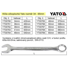 YATO Očkoplochý klíč 50mm CrV