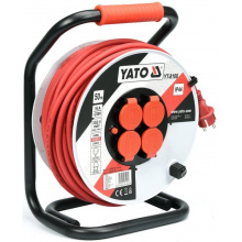 YATO Prodlužovací kabel na cívce 50m, 230V 3x2,5mm, gumová izolace, 4 zásuvky YT-8108