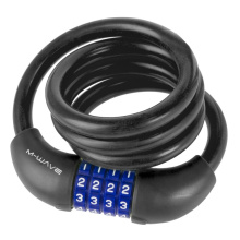 zámek  M-Wave 12x1000mm silikonový kodový černý