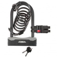 zámek  M-Wave 165x247mm černý s lanem