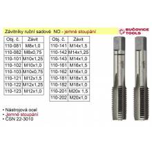 Závitníky ruční sadové M22x2 NO jemný závit