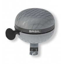 zvonek BASIL NOIR BELL Polkadot stříbrný